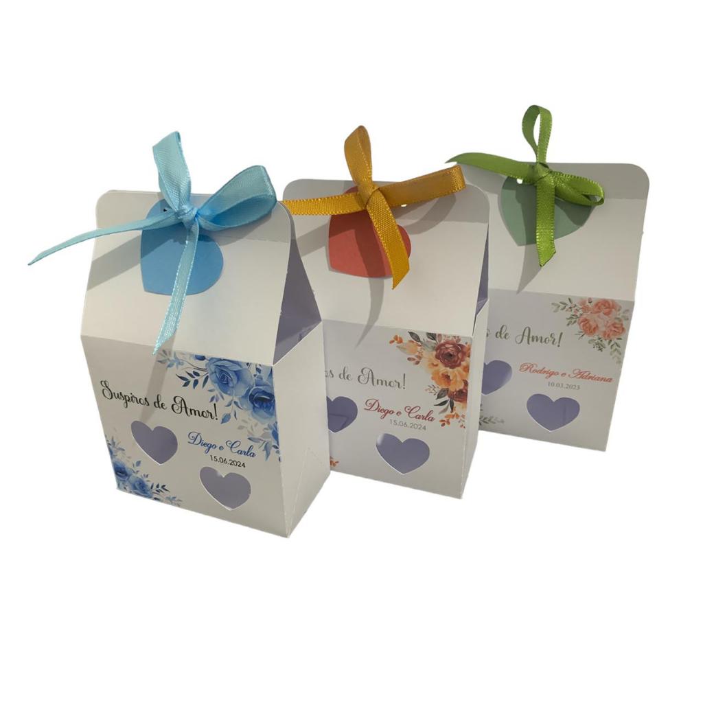 Caixinha Para Suspiros de Amor Bem Casados Brownie Doces Embalagem.
