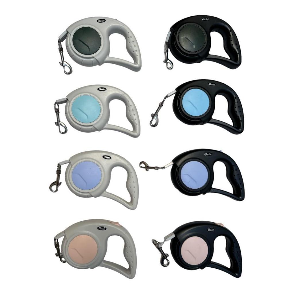 Coleira Guia Retrátil 3 Metros Pets Cachorro Cães Resistente Com Trava Até 10kg Linha Premium