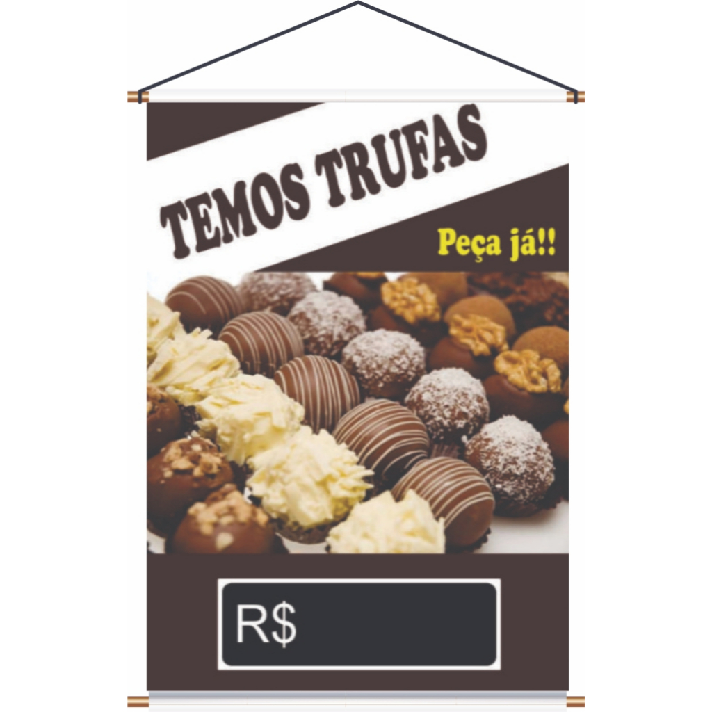 Banner Arte Pronta - Temos Trufas