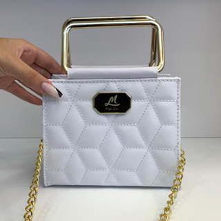 Bolsa Feminina Transversal Pequena Paris de Festa luxo casamento formatura balada alça corrente. em Oferta na Shopee