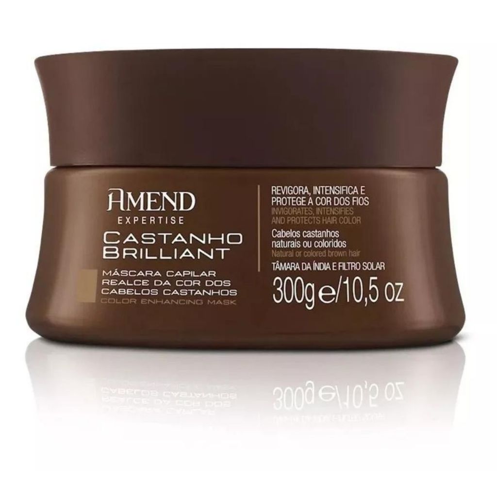 Máscara Amend Castanho Brilliant Realce Da Cor do Cabelo Castanho- 300g