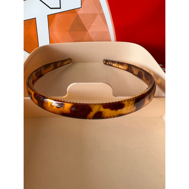 Arco Tiara para Cabelo Modelo Novo Onça Marrom Fina Luxo