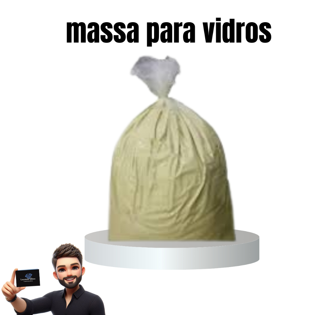 Massa para Colocação de Vidro para vidraceiro e artesanato. 500 gramas , 1KG ,1,5KG ,2KG e 3KG