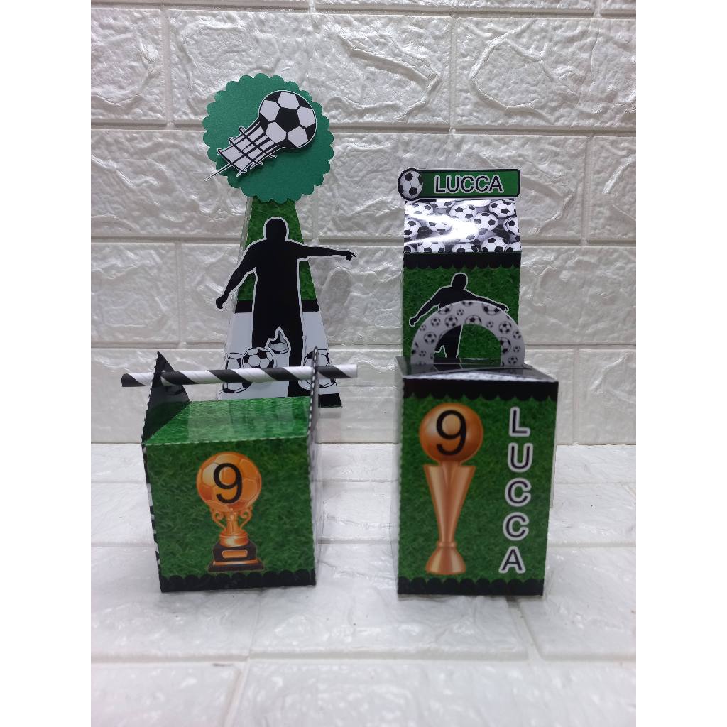KIT PEGUE E MONTE -  TEMA FUTEBOL  - Personalizados - Lembrancinha de Aniversário - Caixinhas Futebol
