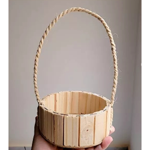 Kit C/12 Cesta de Madeira Fundo 13 cm - Cesta de Páscoa Presente Natal Cesta Cosméticos em Oferta na Shopee