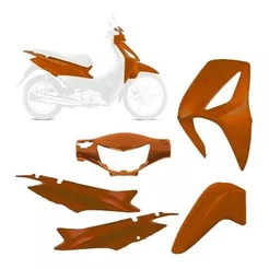 Kit Carenagem Completo Biz+ 125 2006 Laranja Pôr do Sol(Moto com freio a Disco)