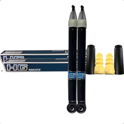 Par 2 Amortecedor Traseiro Original Nakata + Kit Batente Vw Polo Fox Spacefox