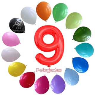 50 Unidades Balão Liso Redondo 9 Polegadas Balões Bexiga Várias Cores Festa Aniversario Comemorações em Oferta na Shopee