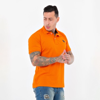 camisa polo basica masculino piquet algodao e poliester em Oferta na Shopee