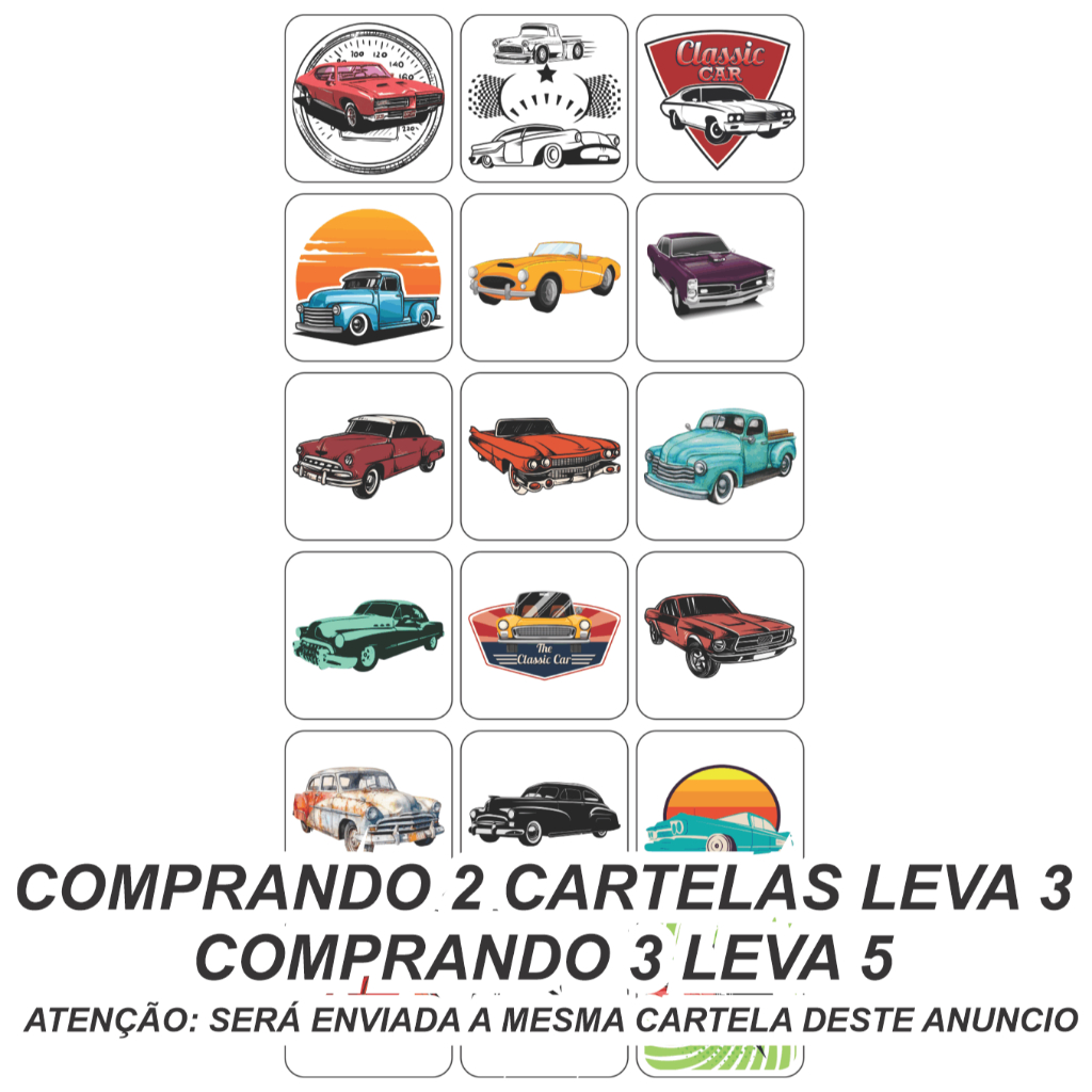 Cartela de Adesivos 18 Unidades de 3,8x3,8 cm Carro Carrinho  Prova de Água Cores Vibrantes e Alta Durabilidade  Ideal para Tags Etiquetas Rótulos Brindes de Aniversário Lembrancinhas lembrança Lacres Cadernos Celulares Tubetes Latinhas Saquinhos brinde