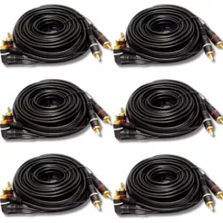 Kit 6 Cabos Automotivos Rca 5 Metros Kx3 Para Som Ofhc