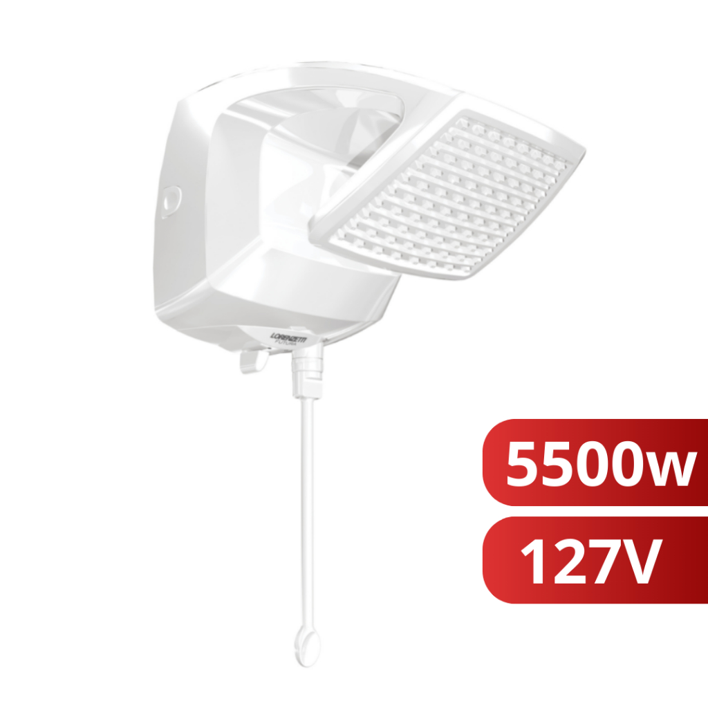 Chuveiro Elétrico Ducha Futura Eletrônica Branco 127v 5500w Lorenzetti