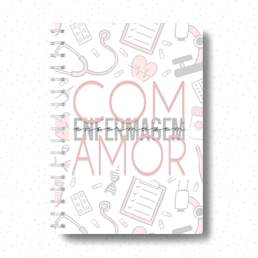 Guia Prático Bolso para Consulta Rápida Curso Técnico Enfermagem Capa Dura Cor de Rosa Com Amor