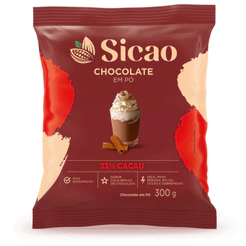 Sicao Chocolate em Pó 33% Cacau 300g Confeitaria Profissional
