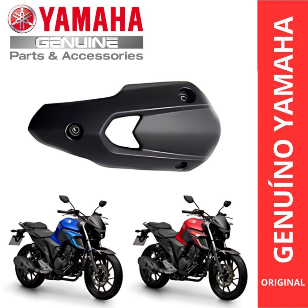 PROTETOR DO ESCAPAMENTO FZ25 FAZER 250 PRETO 2018 A 2026 ORIGINAL YAMAHA