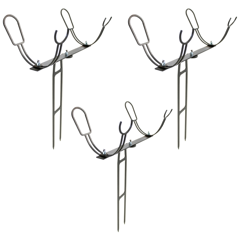 Kit 3x Suporte Duplo Para Duas Vara de Pesca Com Reforço Barranco Preto em Oferta na Shopee