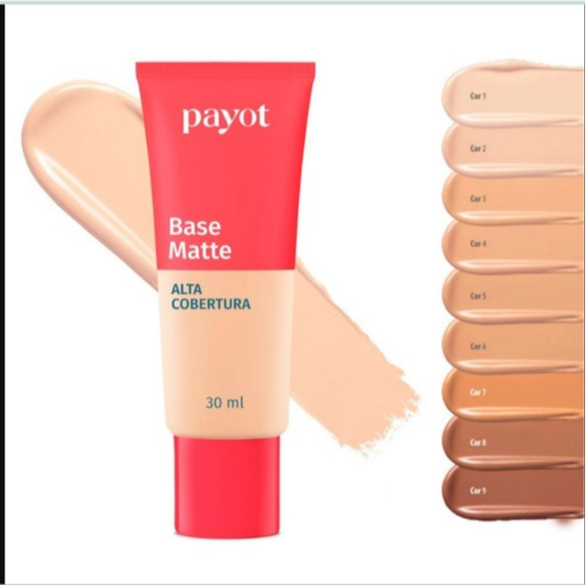 Payot Base Liquida Matte 30ml (Alta Cobertura, Longa Duração) em Oferta na Shopee