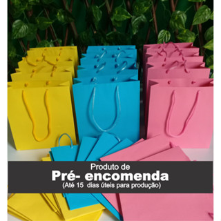 Sacolinha -12x11x4/ 17x13x4 colorida lisa - 10 unidades - ideal para semijoias/docinhos pequenos em Oferta na Shopee