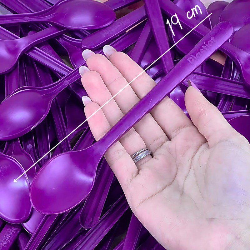 1.000~5.000 COLHER LONGA ROXA P/ AÇAÍ REFORÇADA 19 CENTÍMETROS - Home & Living