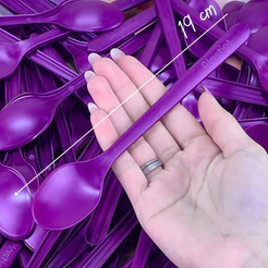 1.000~4.000 COLHER LONGA ROXA P/ AÇAÍ REFORÇADA 20 CENTÍMETROS