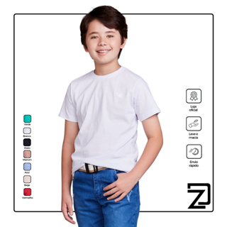 Camisa Básica Infantil Manga Curta em Oferta na Shopee