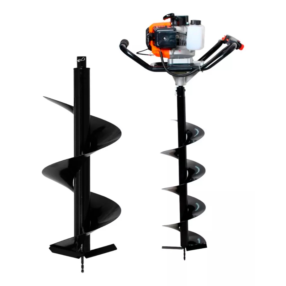 Imagem Perfurador de solo a gasolina 52cc com 2 brocas  80x20cm e 80x30cm Marca Tssaper Modelo PS52CC-5