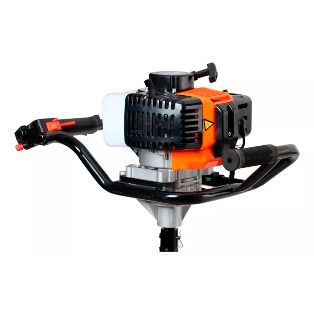 Perfurador de solo a gasolina 52cc com broca 80x30cm, 80x20cm, 80x10cm e 2 extensor 80cm Tssaper