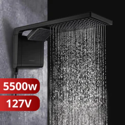 Chuveiro Eletrônico Ducha Acqua Duo Ultra Preto Fosco 127V 5500w Lorenzetti