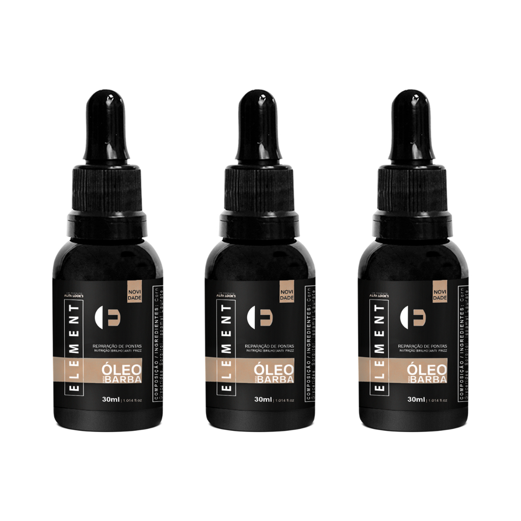 3 uni ÓLEO PARA BARBA ELEMENT 30ml - Barba Hidratada e Perfumada em Oferta na Shopee
