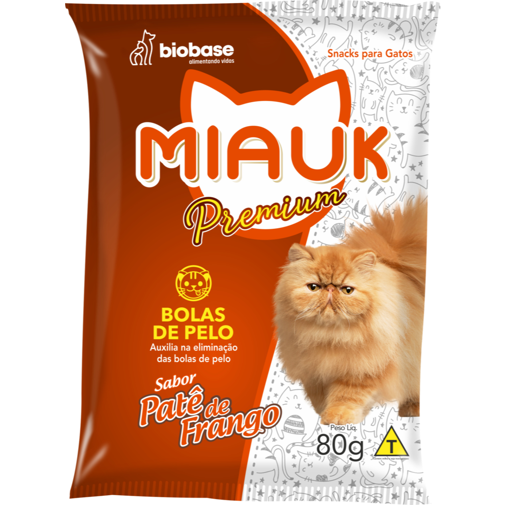 PETISCO GATOS MIAUK ANTI BOLA DE PELO 12 UN C/ 80GR
