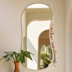 Frases Decorativas para paredes Espelho Decorativo em Acrílico Espelhado Diy Consultorio Salão