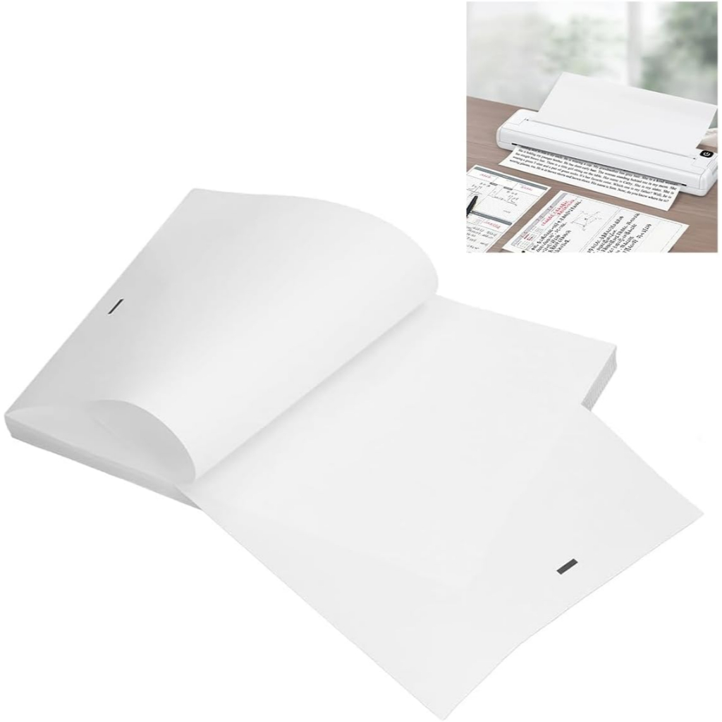 Papel Térmico A4 100 Folhas Impressora Térmica Bluetooth Arquivo Processo Trabalho Lista Escritório