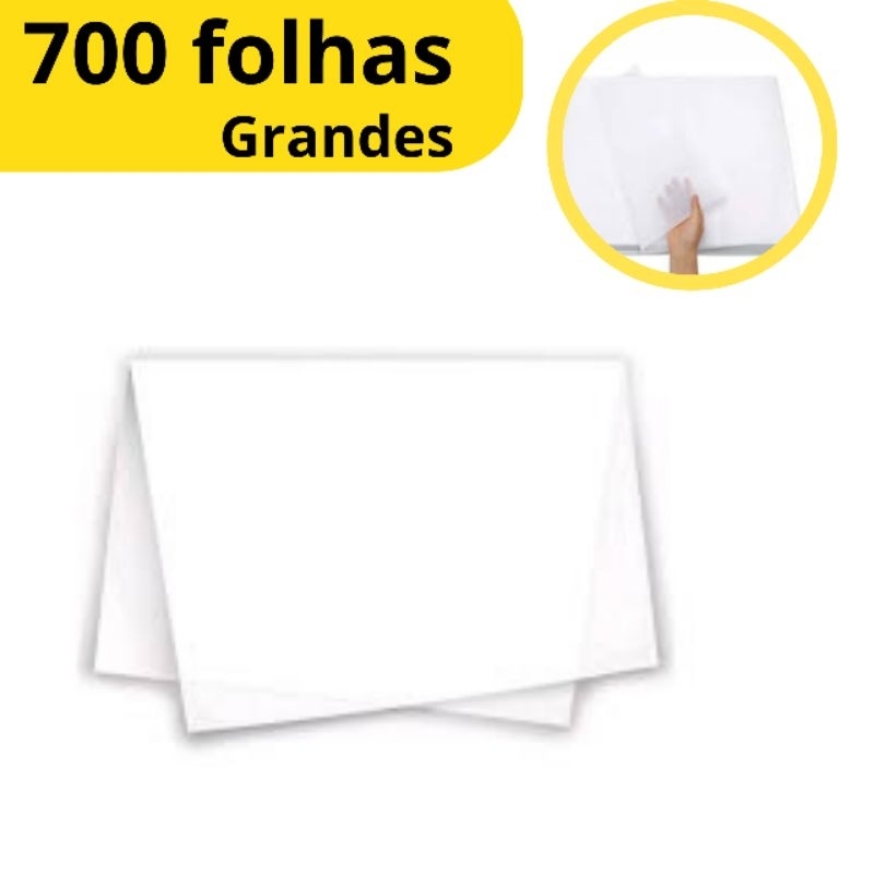 Papel Seda Branco 50x70- 700 unidades em Oferta na Shopee