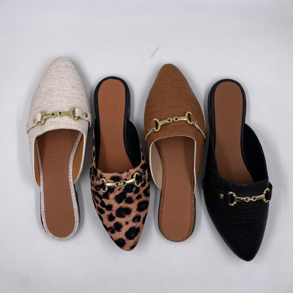 Sandália Feminina Mule Social Rasteira