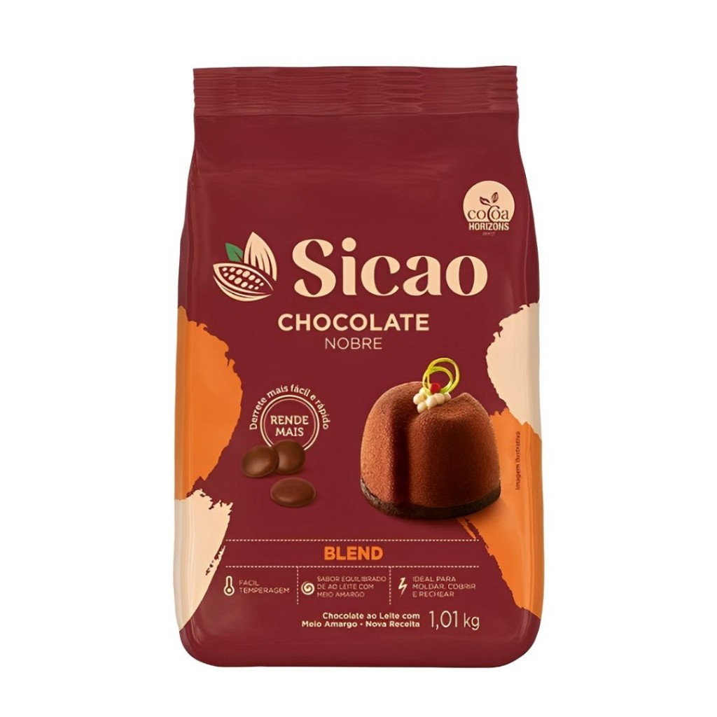 Gotas Chocolate Nobre Blend 1,01Kg - Sicao