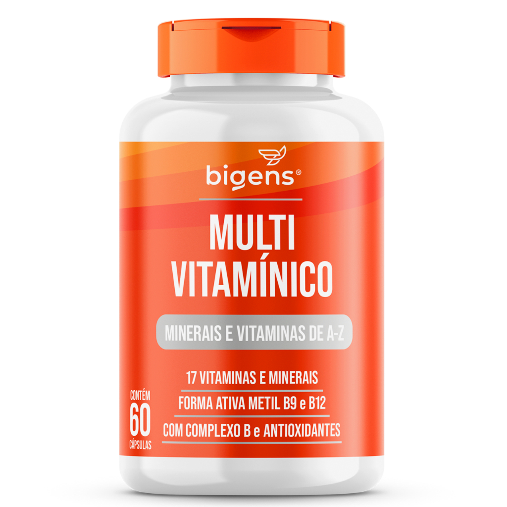 BIGENS MULTIVITAMÍNICO 60 CAPS em Oferta na Shopee