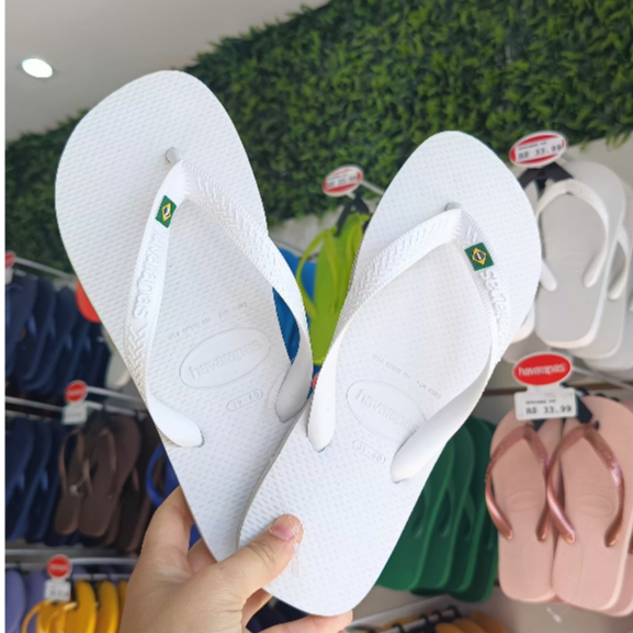 Chinelo Havaianas Brasil Branco /Chinelo Havaianas Branco Chinelo Havaianas do Brasil branco/Chinelo Havaianas Masculino/Chinelo Havaianas Feminino Chinelo do Brasil Branco