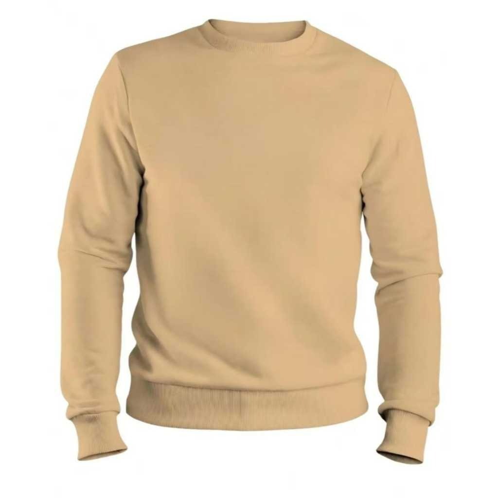 Moletom Liso Unissex Masculino Blusa Algodão Oversize Frio BEGE Confortável Fashion. em Oferta na Shopee