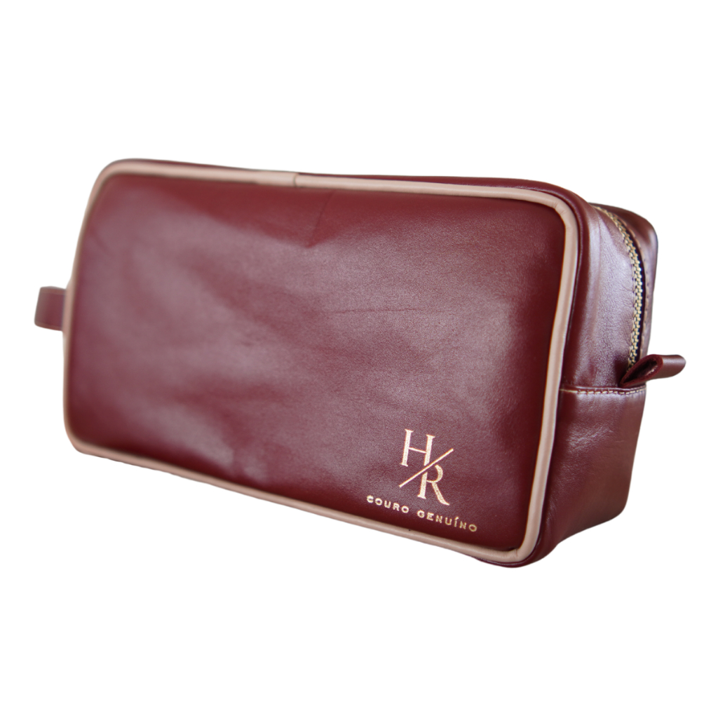 necessaire feminina e masculina de couro bovino legitimo bolsa organizadora luxo para mulheres