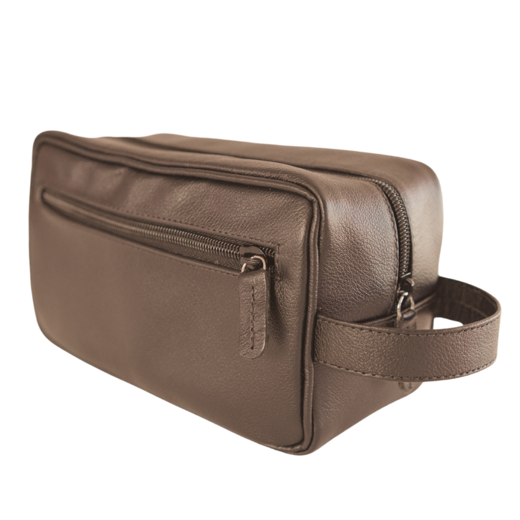 Necessaire de couro legitimo resistente a agua bolsa organizadora para homens e mulheres masculina