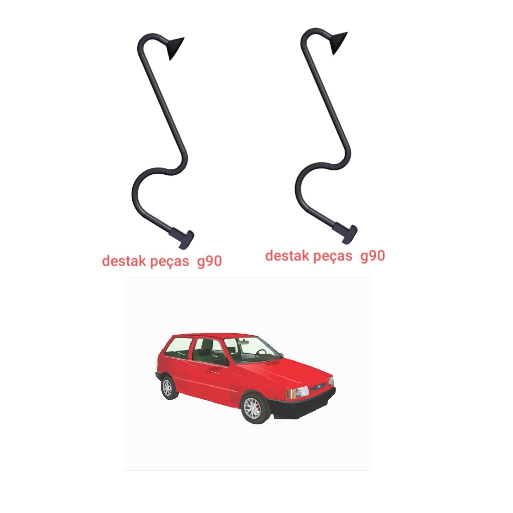 kit Tirantes 320Mm Da Tampa Do Bagagito Do Porta-Malas (Plastico) g90  Fiat• Elba • Uno • Uno Mille