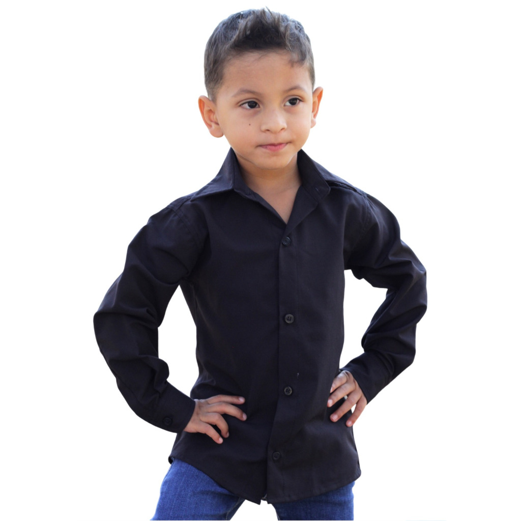 Camisa social infantil manga longa para meninos do tamanho 1 ao 16,  festas, batizados, casamentos.