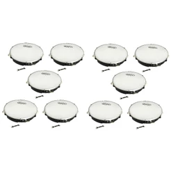 Kit 10 Pandeiros Rmv De 10 Polegadas Com Pele Leitosa