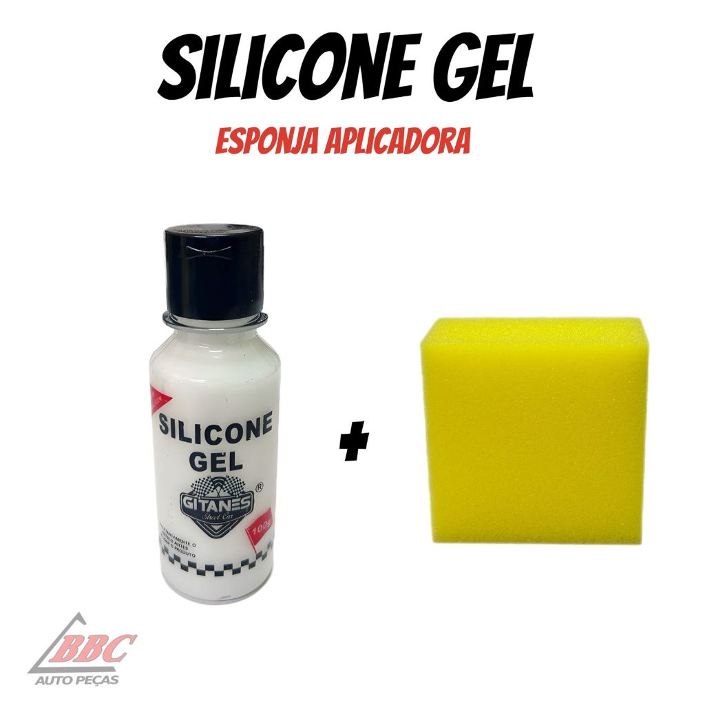 Silicone Gel Automotivo Gitanes 100g + ESPONJA em Oferta na Shopee