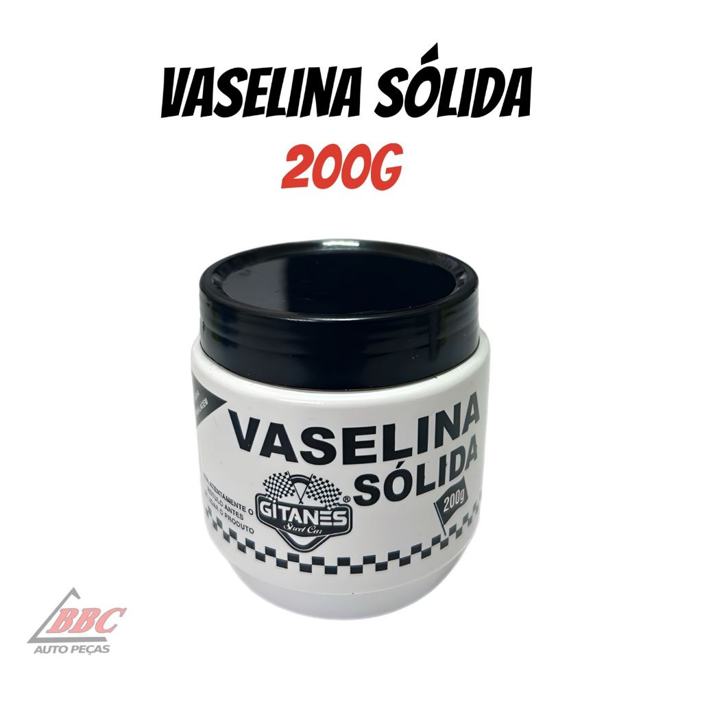 Vaselina Sólida Gitanes 90g, 200g, 480g - Pote Uso Industrial Em Pasta Melhor Qualidade