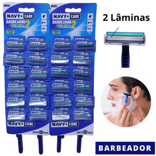 Aparelho De Barbear Barbeador Descartável Com 2 Lâminas em Oferta na Shopee