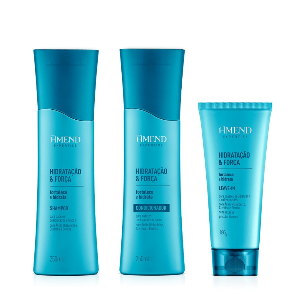 Amend Kit Hidratação e Força Shampoo 250ml + Condicionador 250ml + Leave-in 180g