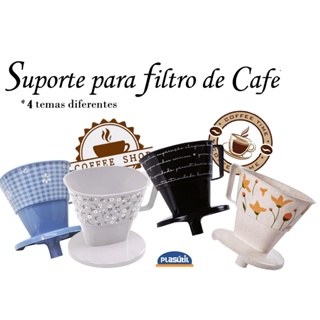 Coador Suporte para Filtro de Café 103 - Plasútil - 4 Temas Diferentes em Oferta na Shopee