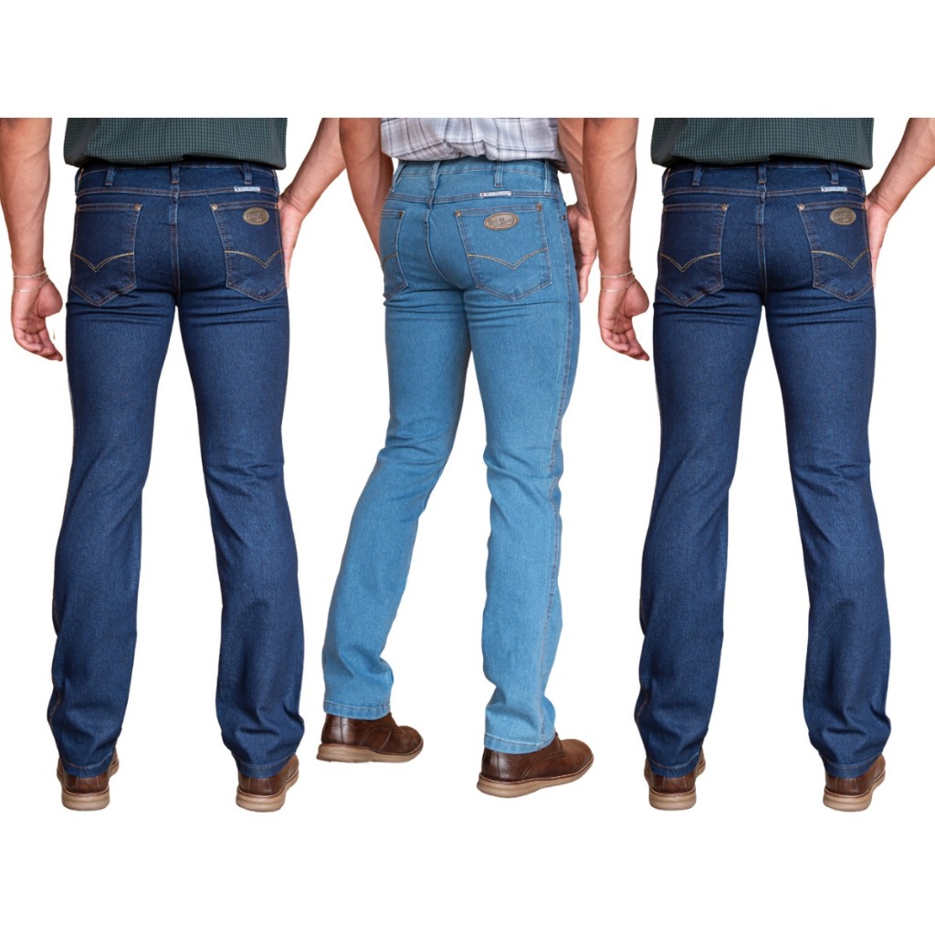 Kit com 3 Calças Jeans Masculina Country Marca Estilo Country Original