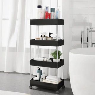 Organizador Móvel Com 4 Prateleiras Para Diversos Itens Com Rodinha Multiuso em Oferta na Shopee